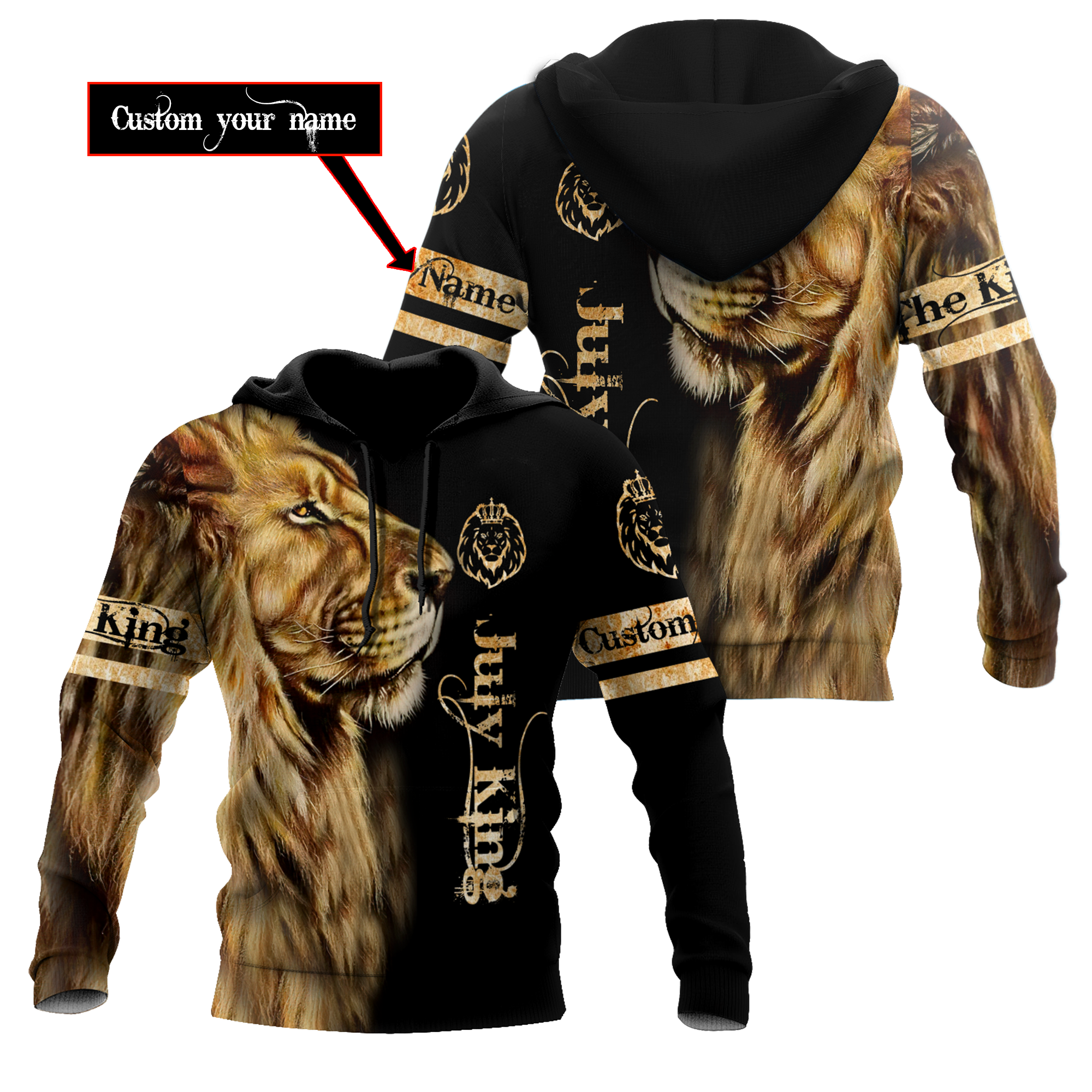 Custom Name July King Lion  3D All Over Printed Unisex Shirts