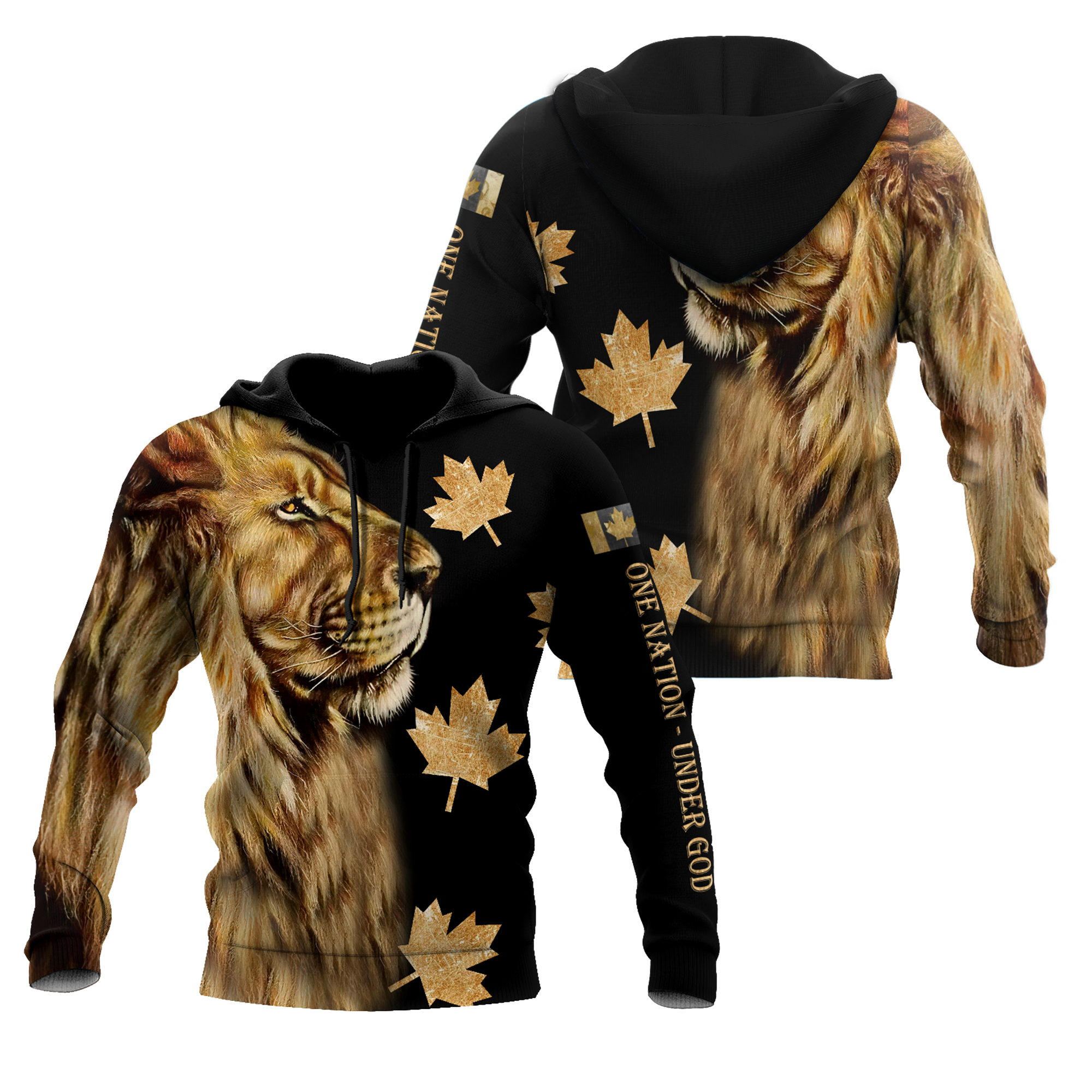 3D Canada One Nation Under God Over Printed Shirt for Men and Women TP