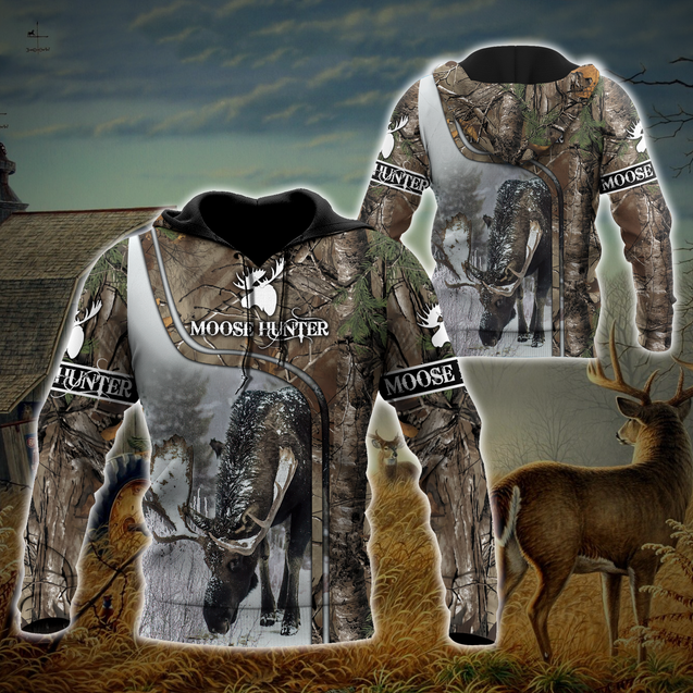 Pheasant Hunting Camo 3D Over Printed Unisex Deluxe Hoodie ML