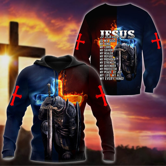 Jesus Is My God My King My Everything Knight Templars 3D All Over Printed Shirts For Men and Women Pi05092004