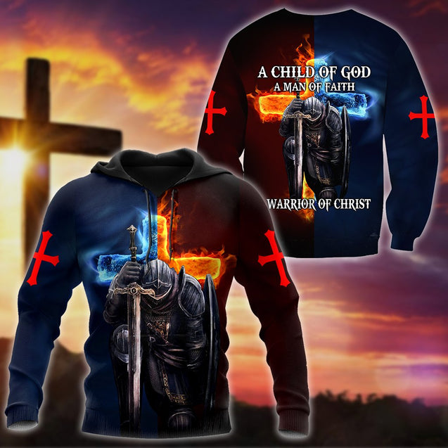 Knight Templars A Child Of God A Man Of Faith A Warrior Of Christ 3D All Over Printed Shirts For Men and Women Pi05092004S