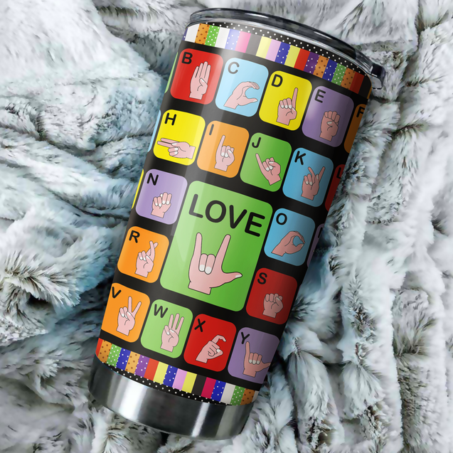 Sign Language Tumbler Cup Premium PiT211201-Tumbler-MP-Vibe Cosy™