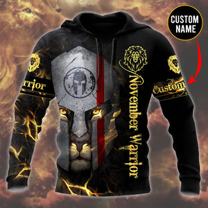 November Spartan Lion Warrior 3D All Over Printed Unisex Shirts