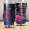 To My Mom Purple Butterfly Stainless Steel Tumbler 20 Oz Pi270401-Tumbler-NM-Vibe Cosy™