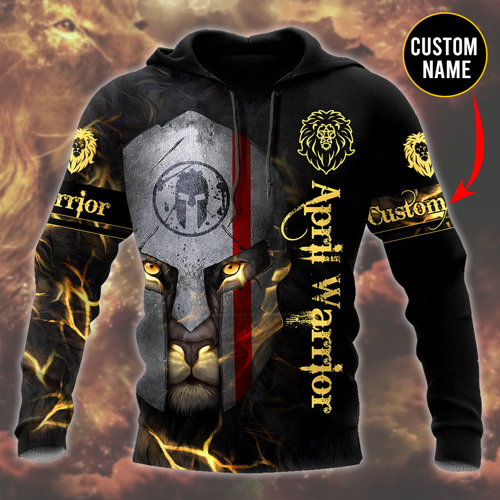 April Spartan Lion Warrior 3D All Over Printed Unisex Shirt