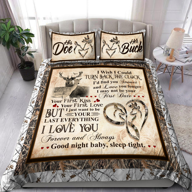 Deer Lovers: Romantic Bedding Set Pi22082001