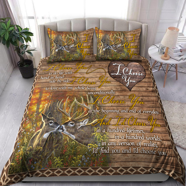 Deer Lovers: Romantic Bedding Set Pi17082004