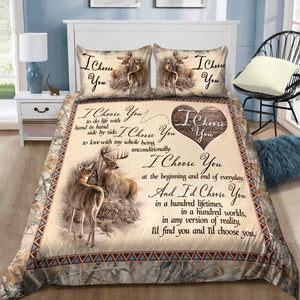 Deer Lovers: Romantic Bedding Set Pi17082005