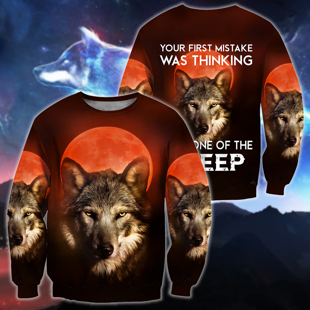 Wolf 3D All Over Print Hoodie T Shirt For Men and Women Pi04092005