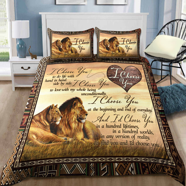 Lion's Love: I choose You Bedding Set