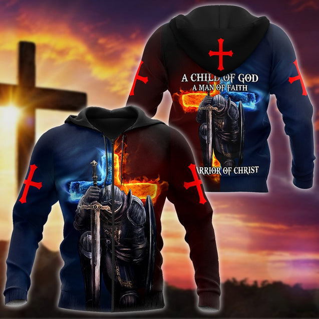 Knight Templars A Child Of God A Man Of Faith A Warrior Of Christ 3D All Over Printed Shirts For Men and Women Pi05092004S