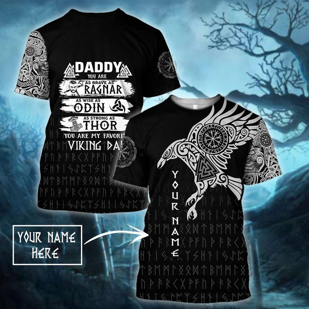 Customize Vikings - The Raven of Odin Tattoo-Apparel-HP Arts-T-shirt-S-Vibe Cosy™