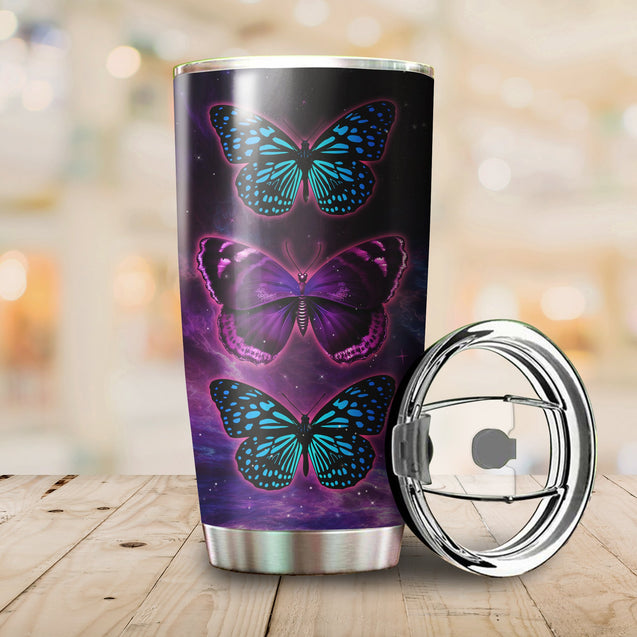 To My Mom Purple Butterfly Stainless Steel Tumbler 20 Oz Pi270401-Tumbler-NM-Vibe Cosy™