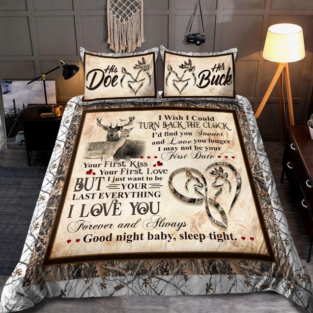 Deer Lovers: Romantic Bedding Set Pi22082001