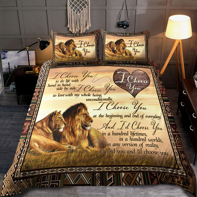 Lion's Love: I choose You Bedding Set