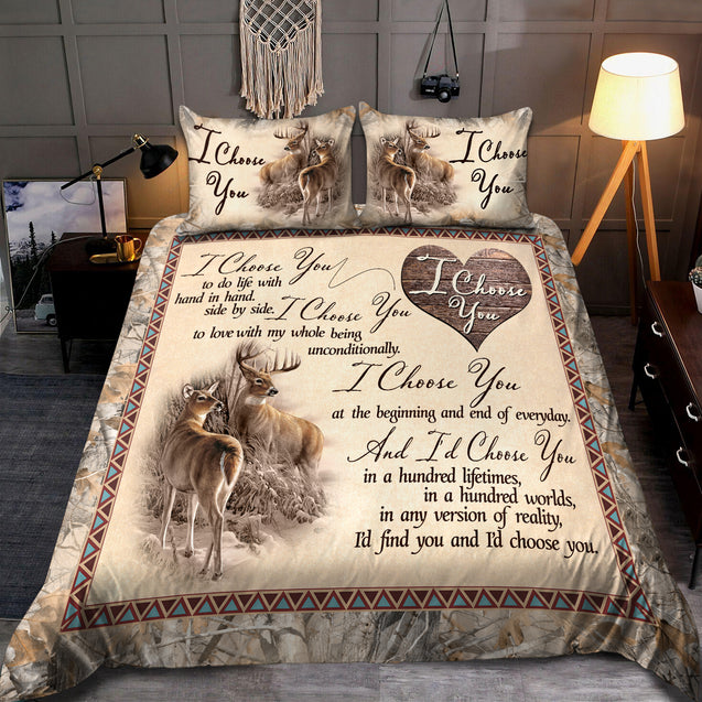 Deer Lovers: Romantic Bedding Set Pi17082005