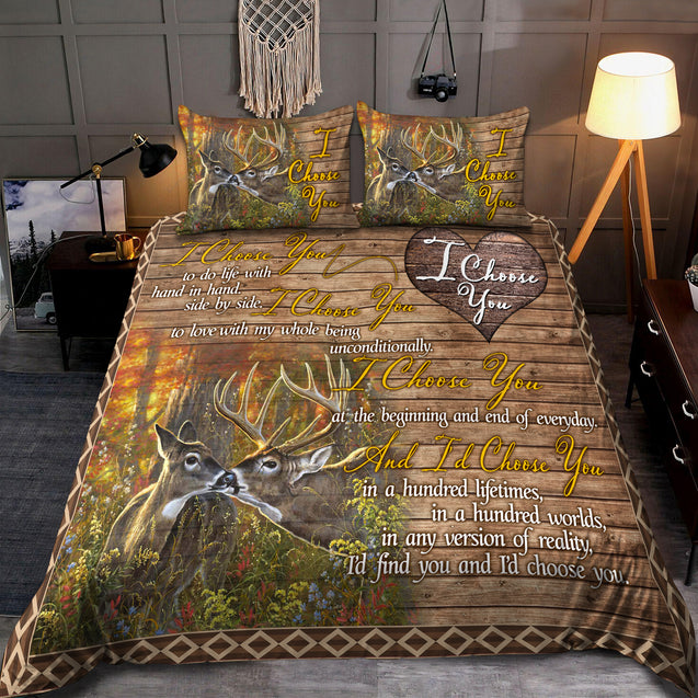 Deer Lovers: Romantic Bedding Set Pi17082004