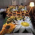 All Over Printed Bee And Flower Bedding Set MEI