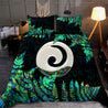 Koru Spiral Silver Fern Paua Shell Bedding Set DL1006205