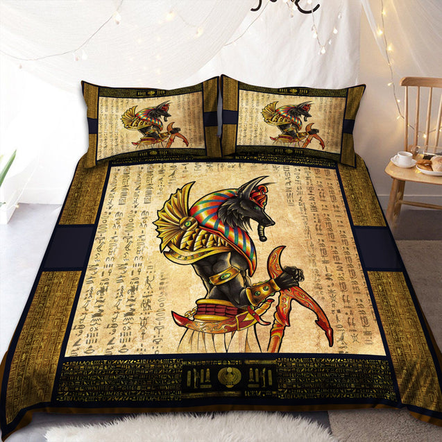 Ancient Egyptian Anubis Bedding Set Pi03072005-Bedding-MP-Twin-Vibe Cosy™