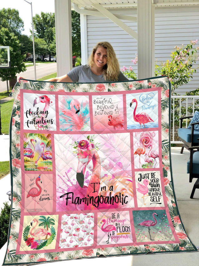 Beautiful Flamingoaholic Quilt Blanket Pi25082002-MEI