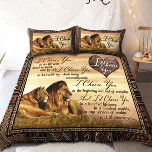 Lion's Love: I choose You Bedding Set