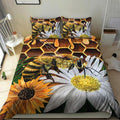 All Over Printed Bee And Flower Bedding Set MEI