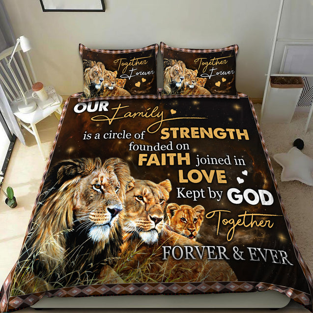 Lion Family 3D All Over Printed Bedding Set