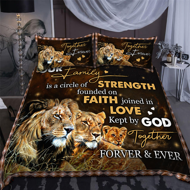 Lion Family 3D All Over Printed Bedding Set