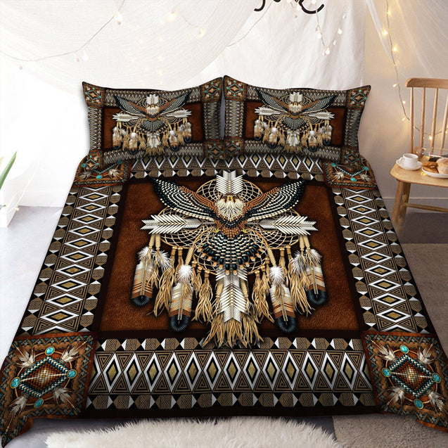 Native American Eagle And Feather Bedding Set Pi12082003-MEI