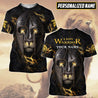 Custom Name Lion Warrior 3D All Over Printed Shirt for Men and Women