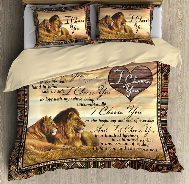 Lion's Love: I choose You Bedding Set