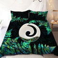 Koru Spiral Silver Fern Paua Shell Bedding Set DL1006205