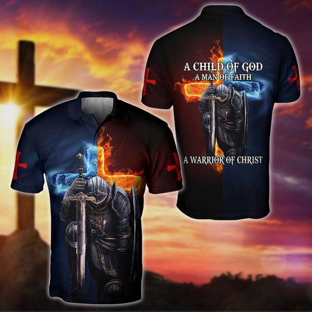 Knight Templars A Child Of God A Man Of Faith A Warrior Of Christ 3D All Over Printed Shirts For Men and Women Pi05092004S