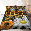 All Over Printed Bee And Flower Bedding Set MEI