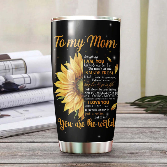 To My Mom Sunflowers Personalized Stainless Steel Tumbler 20 Oz PiT100402 - Amaze Style™-Tumbler