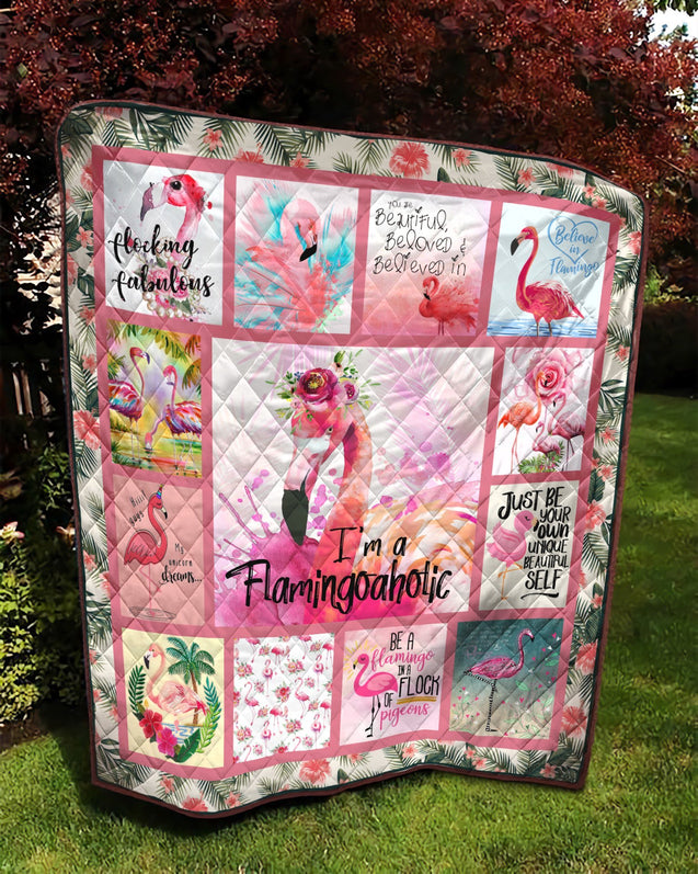 Beautiful Flamingoaholic Quilt Blanket Pi25082002-MEI