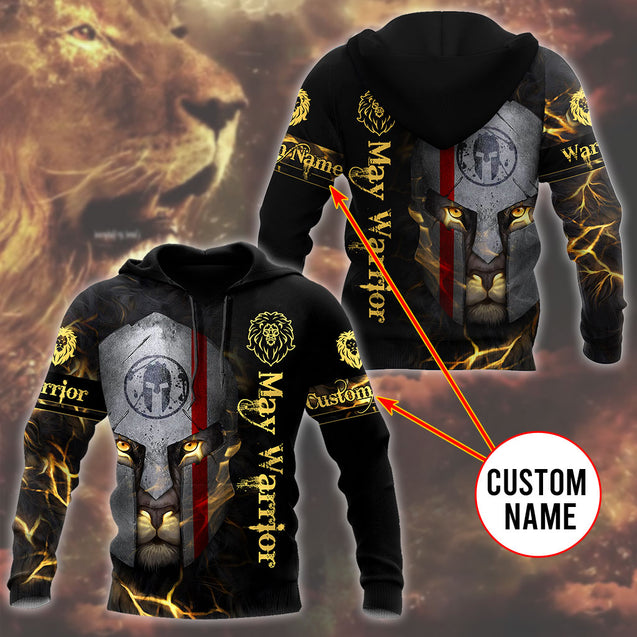 May Spartan Lion Warrior 3D All Over Printed Unisex Shirts