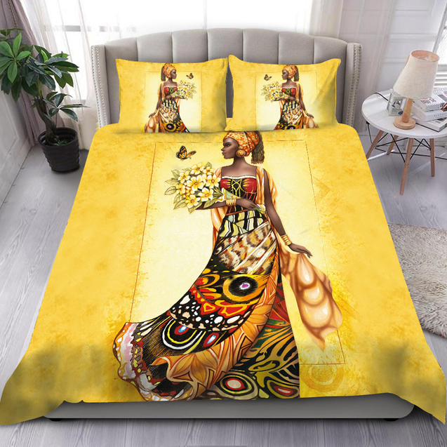 Beautiful African Girl And Flower Bedding Set-ML-ML-US Twin-Vibe Cosy™