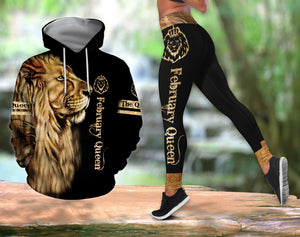 February Lion Queen 3D All Over Printed Shirt for Women