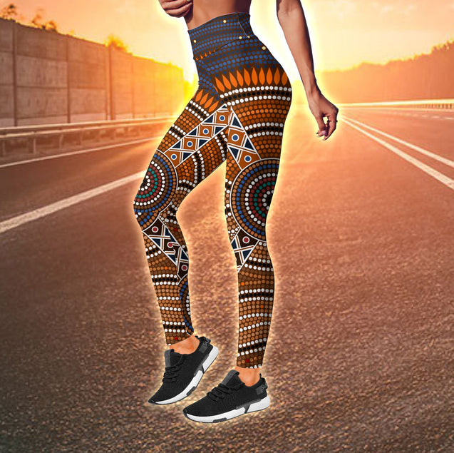 Aboriginal Australia Indigenous Painting Art Combo (Legging+Tank) TR2506205S-Apparel-Huyencass-S-No Tank-Vibe Cosy™