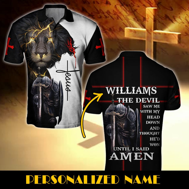 Knight Jesus Christian Customize 3d All Over Printed Shirts For Men And Women Pi30062001-Apparel-Huyencass-POLO-S-Vibe Cosy™