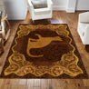 Love Cat antique golden frame 3d printed Rug