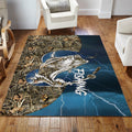 Bass fishing Sport - Blue version 3D Rug