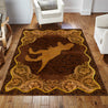 Love Dinosaur antique golden frame 3d printed Rug