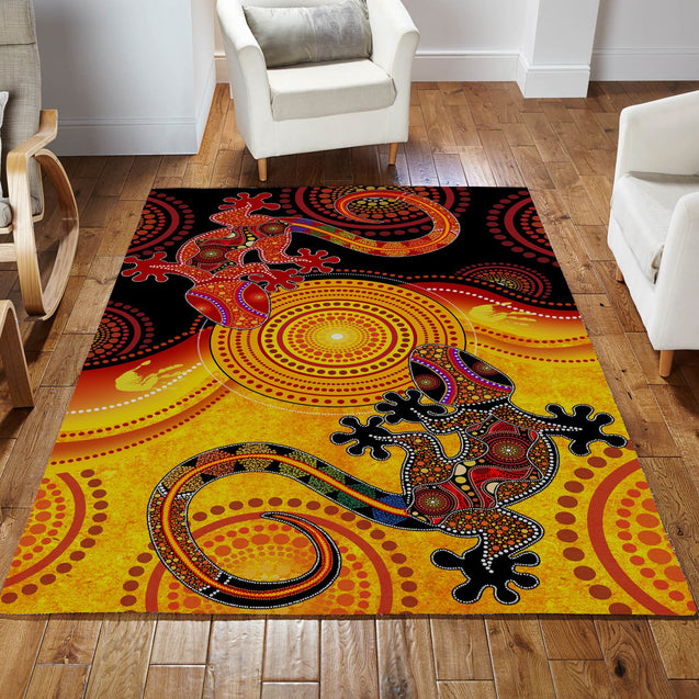 Aboriginal Australia Indigenous Lizards and the Sun Rug