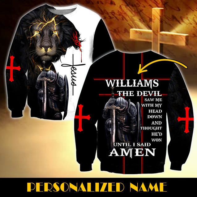 Knight Jesus Christian Customize 3d All Over Printed Shirts For Men And Women Pi30062001-Apparel-Huyencass-Sweat Shirt-S-Vibe Cosy™