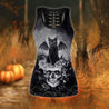 Black cat Skull Tank Top + Legging TR2008201