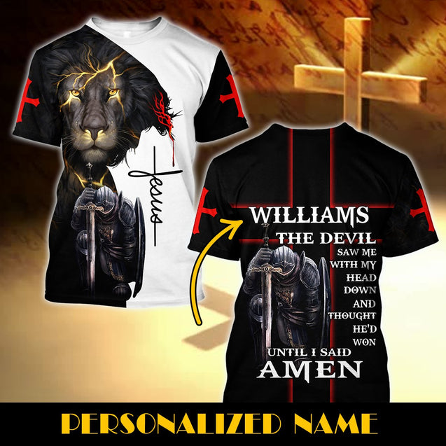 Knight Jesus Christian Customize 3d All Over Printed Shirts For Men And Women Pi30062001-Apparel-Huyencass-T-Shirt-S-Vibe Cosy™