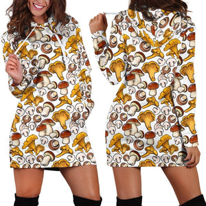 3D All Over Printing yellow Mushroom Hoodie Dress-Apparel-Phaethon-Hoodie Dress-S-Vibe Cosy™